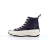 Basket montante bleu en cuir